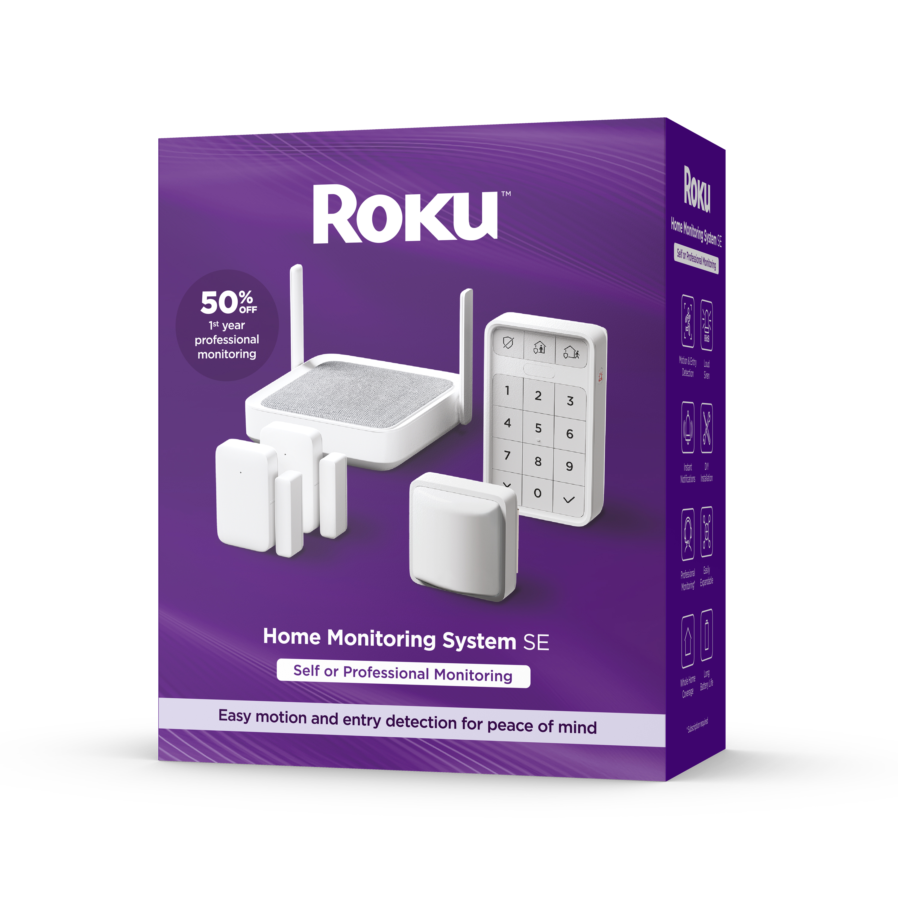 Roku Smart Home 5-Piece Home Monitoring System Bundle Wi-Fi-Enabled ...