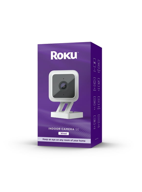 Roku Smart Home Indoor Camera SE Wi-Fi - Wired Security Camera; Motion & Sound Detection