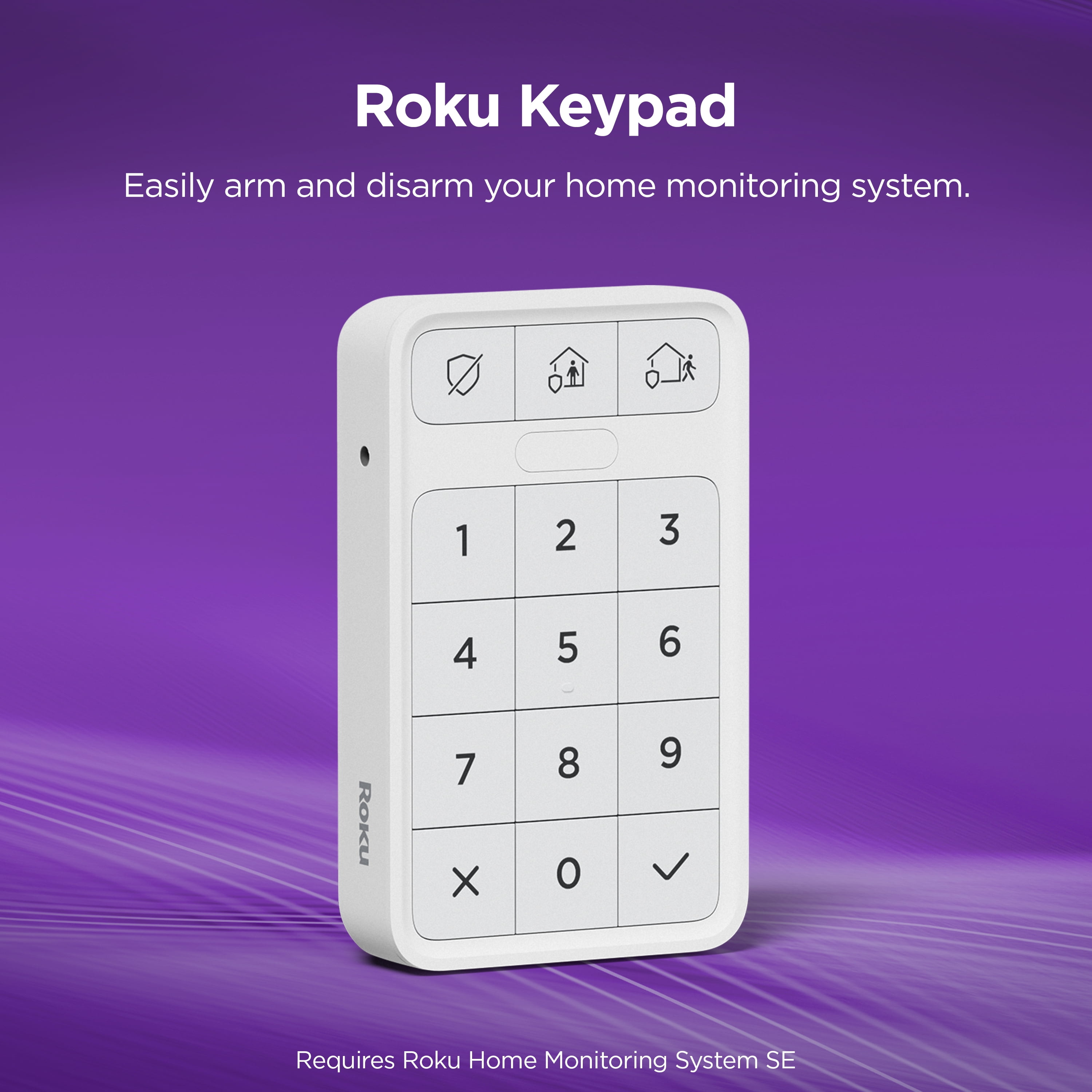 Roku Smart Home Keypad Wireless Indoor Add-on for Roku Home Monitoring
