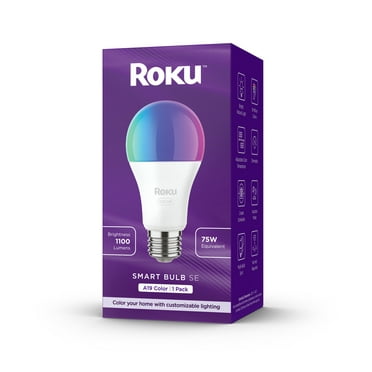 Roku Smart Home Smart Bulb SE (Color) with 16 Million Color Options, 12 Watts - Screw Base
