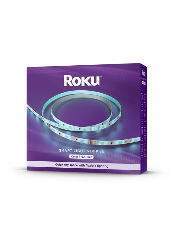 Roku Smart Home Smart Light Strip SE 16.4 Foot with 16 Million Color Options, White Light Option, and Custom Presets - Indoor