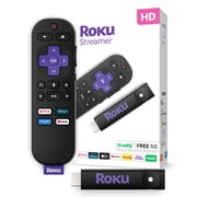 Roku Streamer- HD Roku Streaming Device for TV with Voice Remote - Free & Live TV
