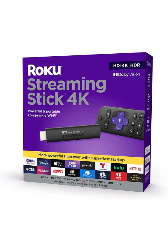 Streaming Stick 4K/HDR/ with Roku Voice Remote