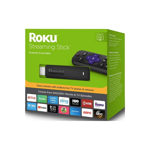Roku Streaming Stick | Portable, Power-PackedStreaming Devicewith Voice Remo..