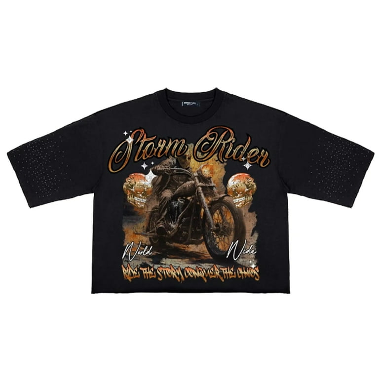 roku Tシャツ Roku Studio Men Storm Rider Cropped Drop Shoulder Tee with