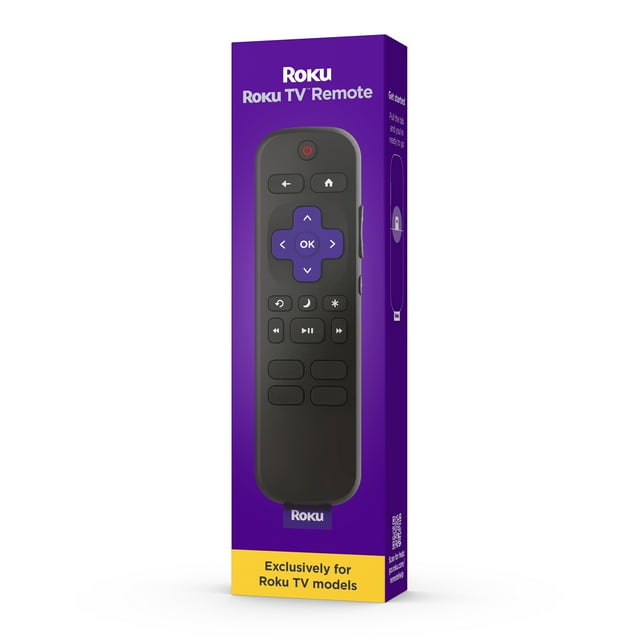 Roku TV Remote Control - Simple Setup & App Shortcuts - Compatible with