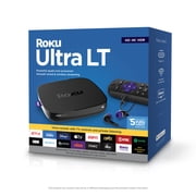 Roku Ultra LT 2019 HD/4K/HDR Streaming Device with Ethernet Port and Roku Voice Remote with Headphone Jack, includes Headphones