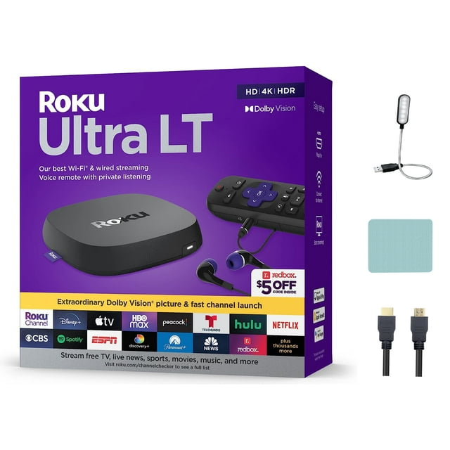Roku Ultra LT (2023) HD/4K/HDR Dolby Vision QuadCore Streaming Player