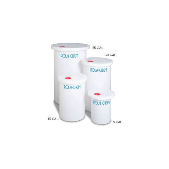 Rola-Chem 30 Gal Poly Chemical Tank With Cover & Cap Plug