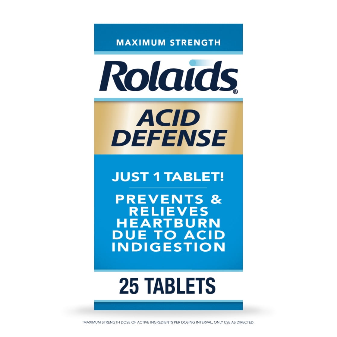Rolaids Acid Defense Maximum Strength, 20 mg Famotidine Tablets for Heartburn Prevention & Relief, 25 Count