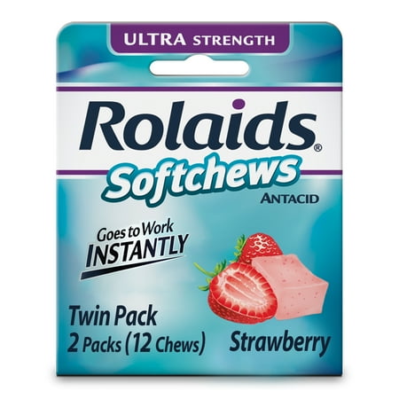 Rolaids Softchews, Stick Twin Pack (6 Ct, Strawberry)