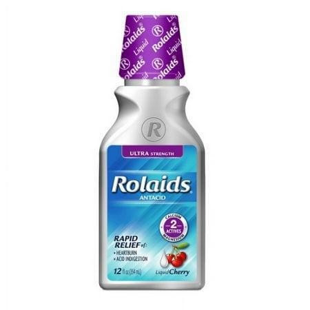 Rolaids Ultra Strength Liquid, Cherry, 12 Fl Oz