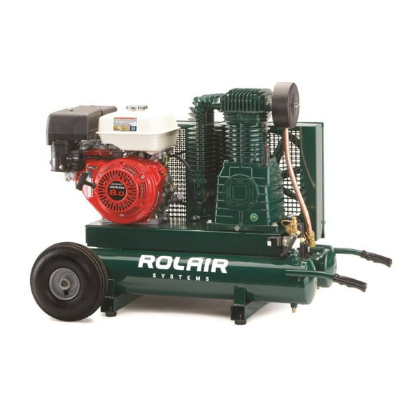 Rolair 8422HK30-0001 Green 9 HP 90 PSI 2 Stage Wheelbarrow Air Compressor 9 gal