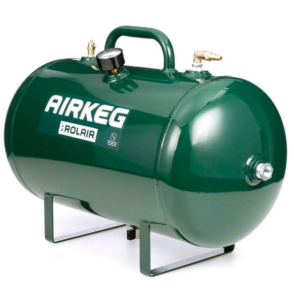 Rolair AIRKEG2 Heavy Duty 10 Gallon Portable Steel Auxiliary Air Storage Tank