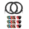 thumbnail image 1 of Roland 20-Foot Instrument Cable, Straight-Straight, Black Series - 2 Pack Bundle with Picks, 1 of 4