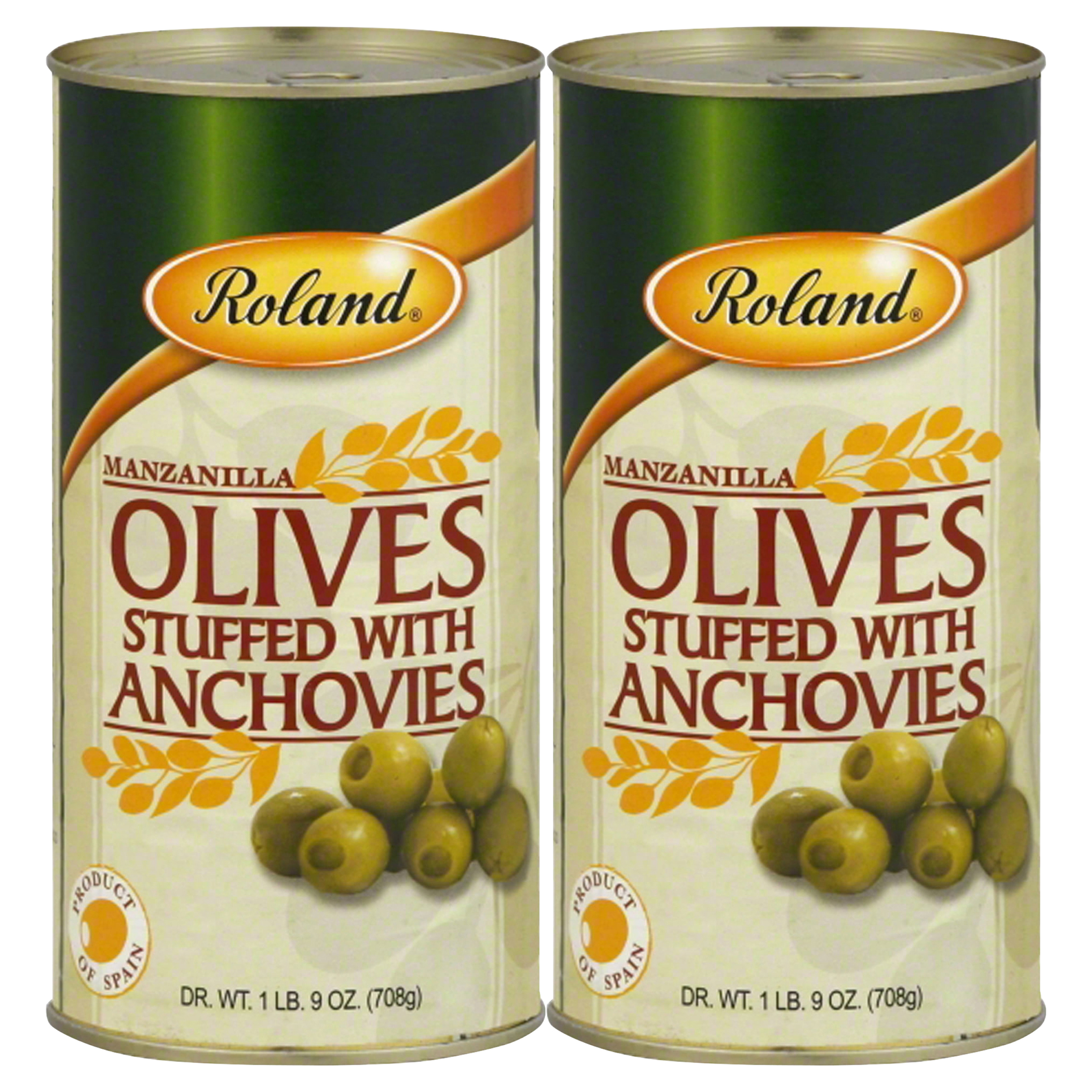 (2 pack) Roland AnchovyStuffed Manzanilla Olives 25 oz.