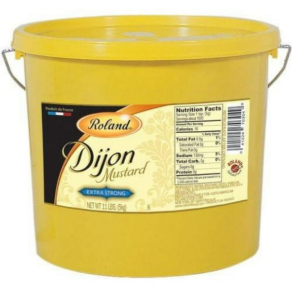 Roland Dijon Mustard From France. 176 Oz Plastic Pail. 11 Lbs.
