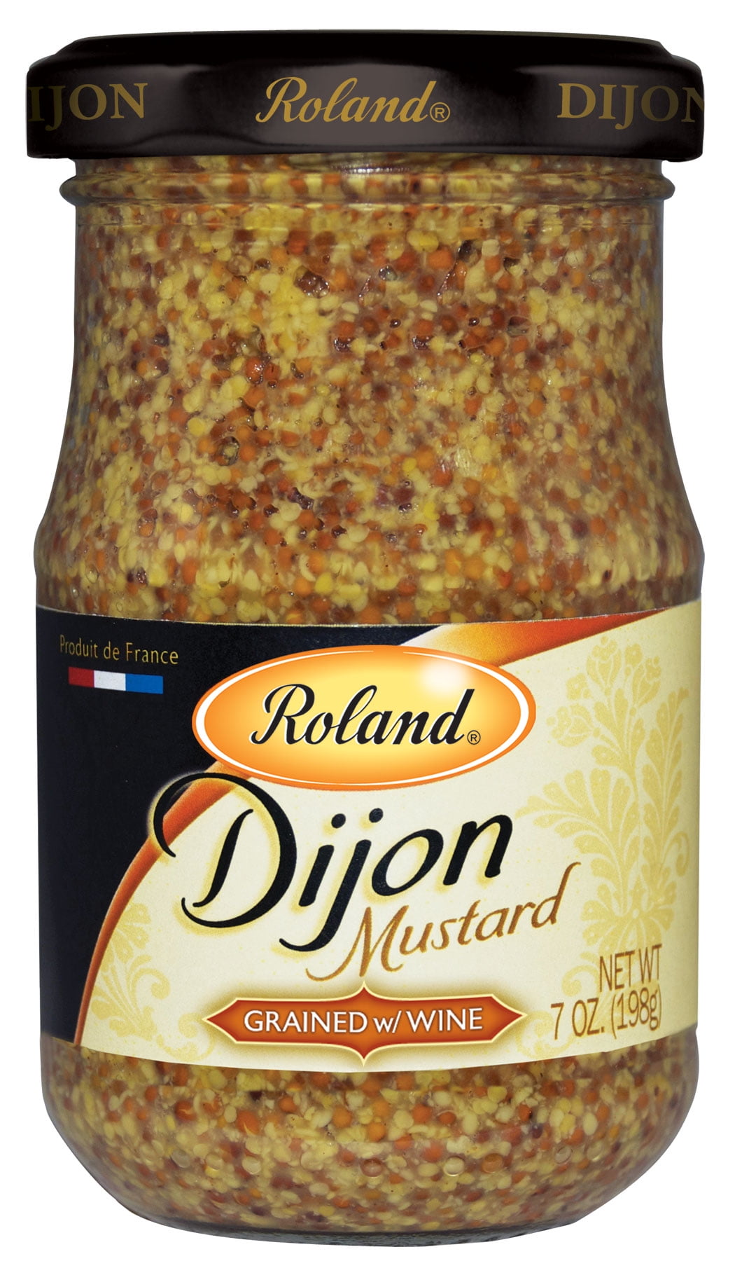 Roland Dijon Mustard, Grained with Wine, 7 Oz