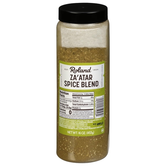 Roland Foods Za'atar Spice Blend, Specialty Imported Food, 16-Ounce Bottle VT1