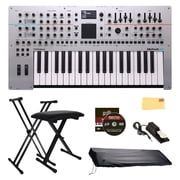 Roland GAIA 2 Synthesizer Bundle with Adjustable Stand, Bench, Sustain Pedal, Dust Cover, Austin Bazaar Instructional DVD, and Polishing Cloth