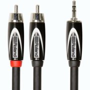 Roland RCC-352R Black Series Interconnect Splitter, Stereo Mini to Dual RCA 10ft