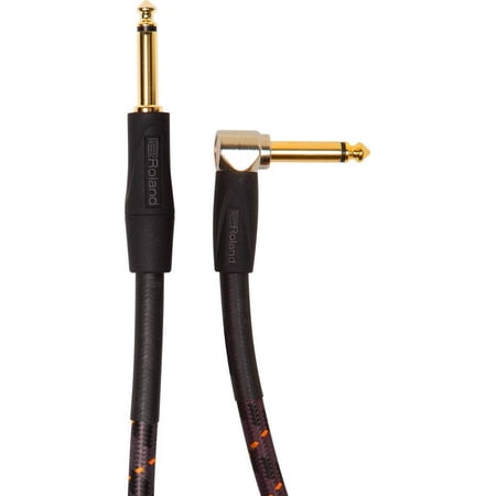 Roland RIC-G Gold Series Instrument Cable Straight to Angle 20ft