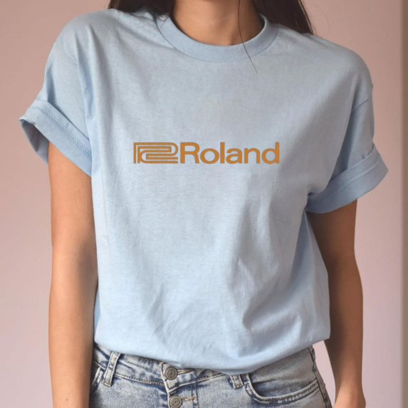 Roland logo T Shirt - Electronic Music Equipment keyboard synth Boss Rhodes