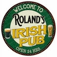 thumbnail image 1 of Roland's Irish Pub 14" Round Metal Sign Kitchen Bar Wall Decor 100140036343, 1 of 1