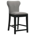thumbnail image 1 of Rolando Upholstered Solid Back Counter Height Stools with Nailhead Trim (Set of 2) Grey and Black, 1 of 6