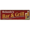 thumbnail image 1 of Rolando's Bar and Grill Red Man Cave Decor 8x24 Sign 108240054439, 1 of 1