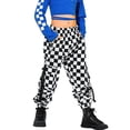 thumbnail image 1 of Rolanko Girls Cargo Pants for Kids Loose Streetwear Hip Hop Dance, 1 of 6