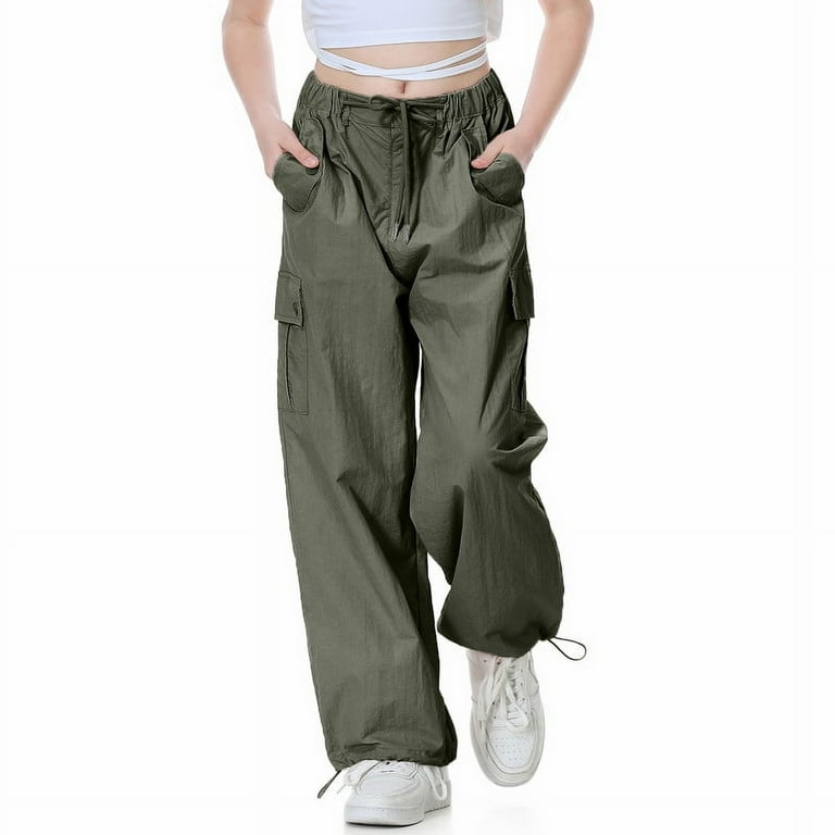 Parachute Cargo Pants カーゴパンツ Y2K Amazon.com: Y2K Baggy Cargo Pants, Cross Bandage Wide Leg