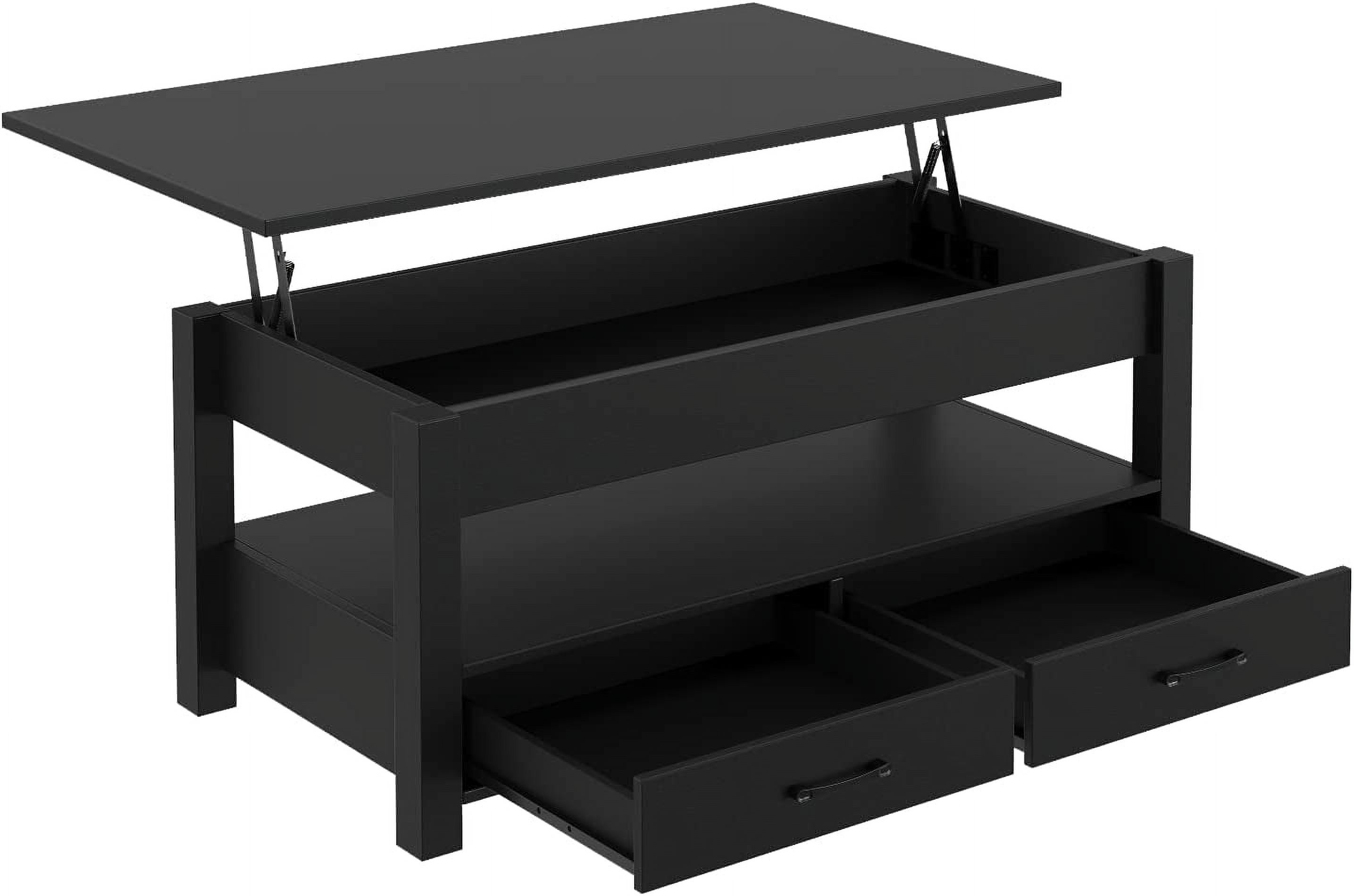 Rolanstar Coffee Table Lift Top Coffee Table with Drawers and Hidden