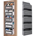 thumbnail image 1 of Rolarhola Over The Door Storage - 5 Shelf Behind Door Hanging Organizer with 5 Clear View Pockets, Space Saving Mesh Organizer for Bedroom, Bathroom, Closet, Pantry (Gray), 1 of 8
