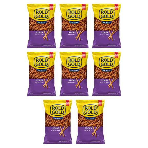 Rold Gold Pretzel Sticks Snacks, 16 oz. (Pack of 8)