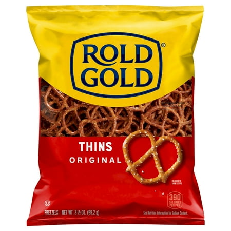 Rold Gold Pretzel Thins Pretzel Snacks, 3.5oz Bag Single Pack