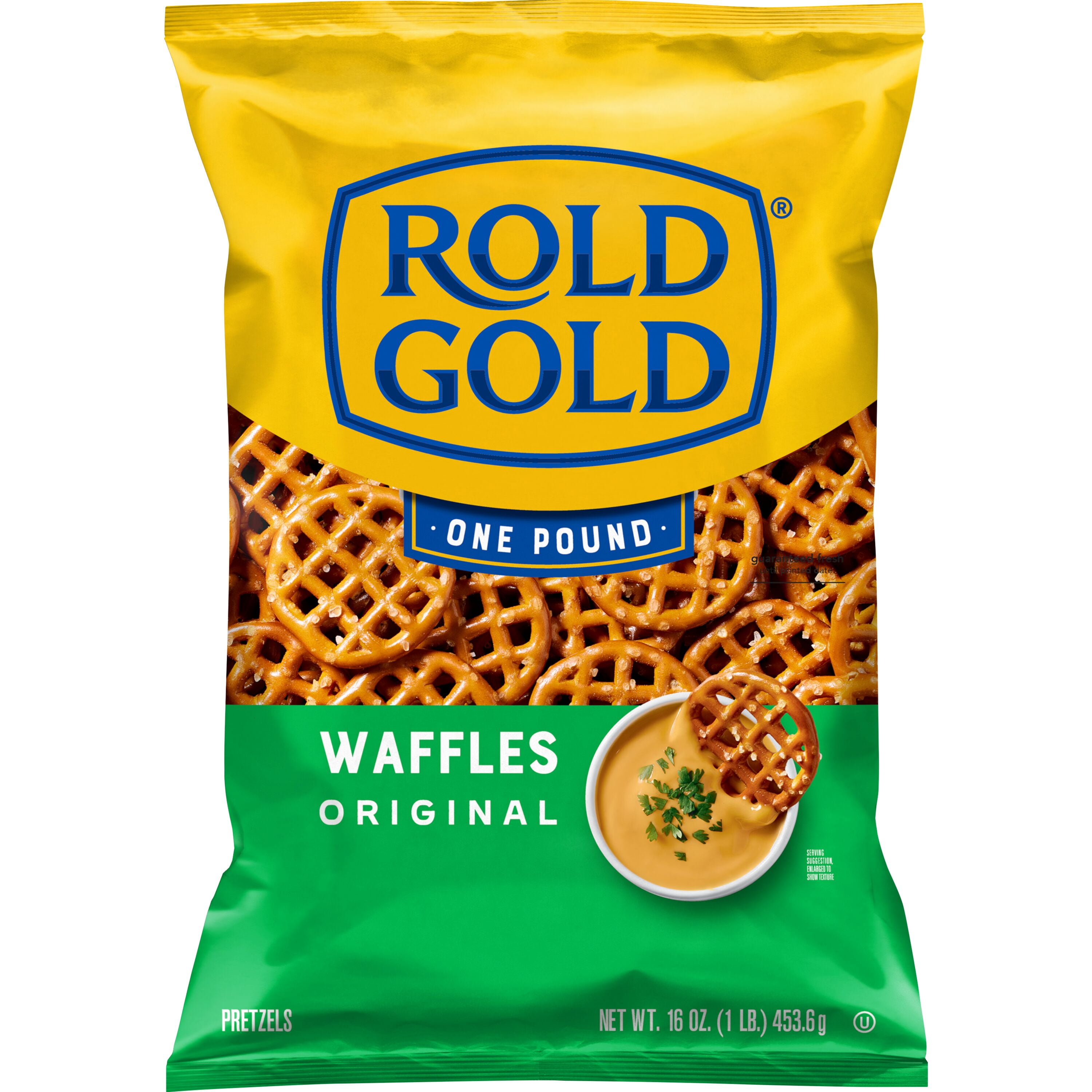 Rold Gold Pretzels, Original Waffle, 16 oz Bag