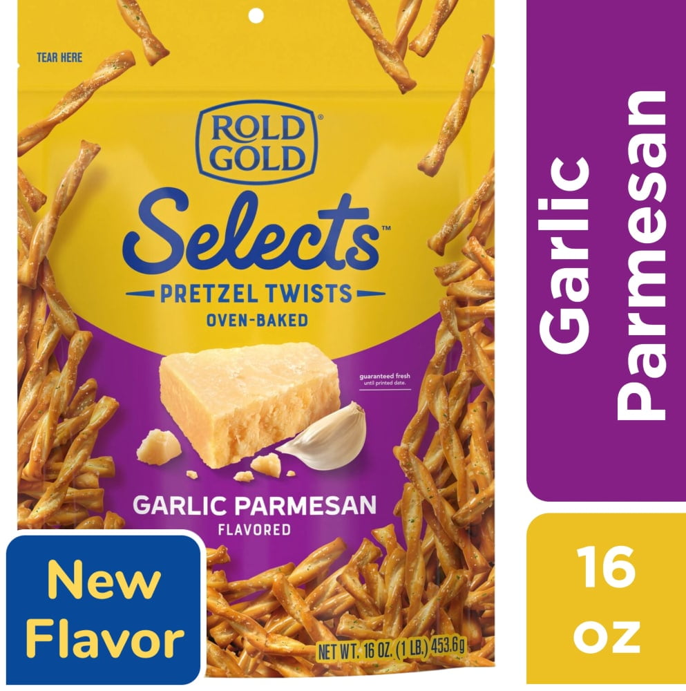 Rold Gold Selects Garlic Parmesan Pretzels Twists, 16 oz (Package May Vary)