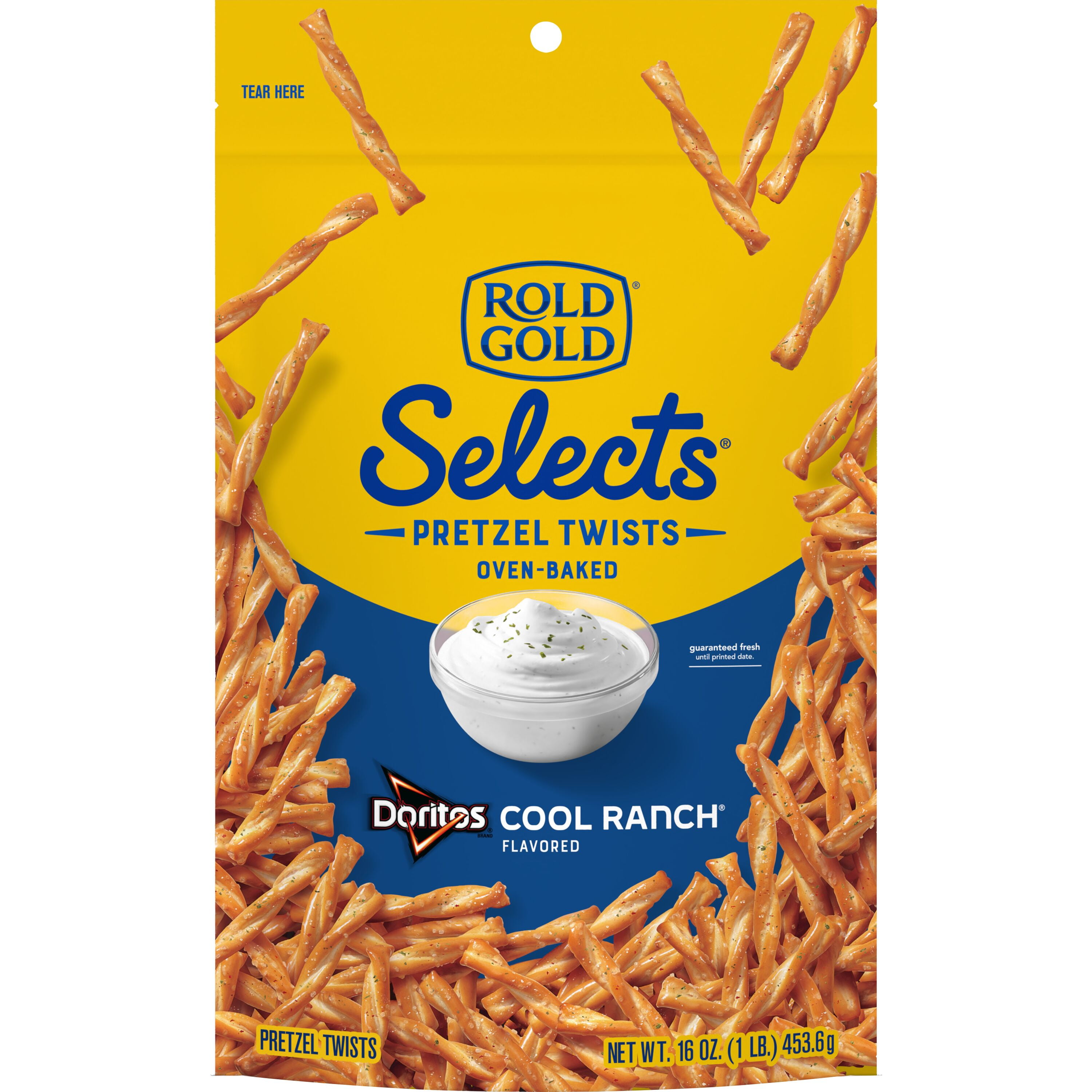 Rold Gold, Pretzels, 16 oz Bag, Oven Baked Doritos Cool Ranch