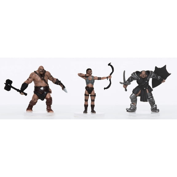 Role 4 Initiative Characters of Adventure - Orcs Group Archer, Paladin, Battlemaster for D&D or Pathfinder