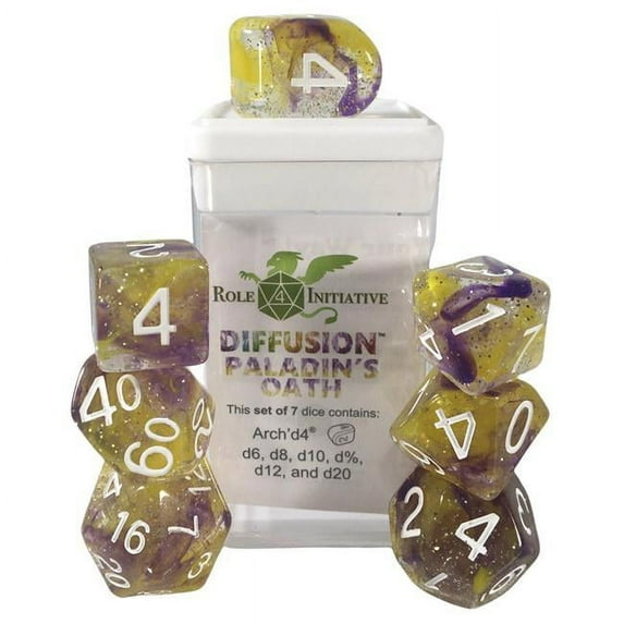 Diffusion Poly Set - Paladin's Oath w/Numbers (7) New