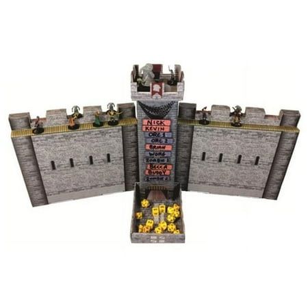 Castle Keep Dice Tower, 2 Castle Wall DM Screens with Magnetic Initiative Turn Tracker