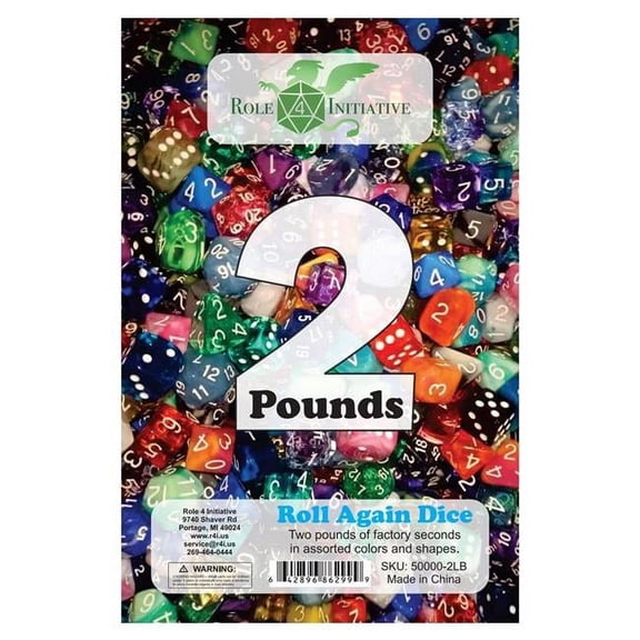 Role 4 Initiative Roll Again Bulk Dice - Factory Seconds (Two Pounds) New