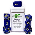 thumbnail image 1 of R4I Dice w/ Arch'd4: Opaque - Dark Blue w/ Yellow (7), 1 of 1