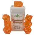 thumbnail image 1 of Role 4 Initiative Polyhedral Dice - Translucent Orange w/Light Orange and Arch'd4 (7) New, 1 of 1