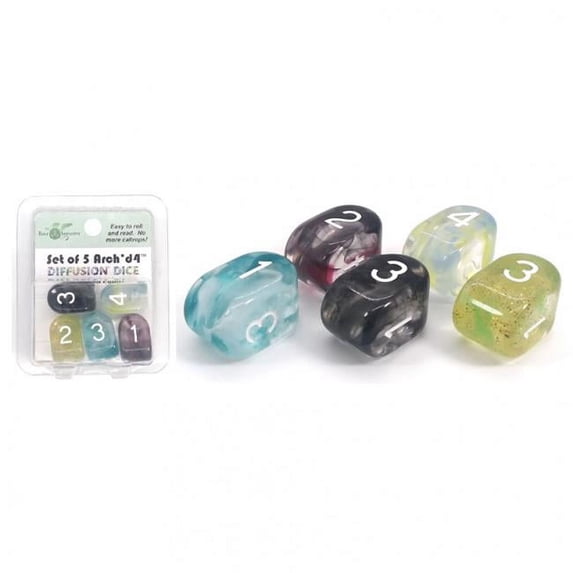 Role 4 Initiative R4I50499-5A D4 Arch-High-Visibility Over-Sized Dice & Dice Bags - Set of 5