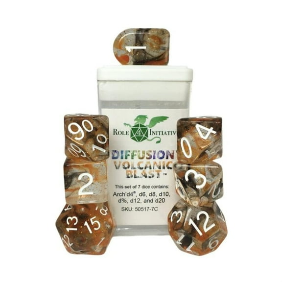 Role 4 Initiative R4I Dice w/ Archd4: Diffusion - Volcanic Blast w/ White (7)