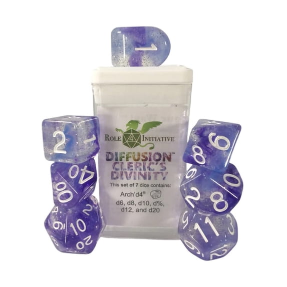 Role 4 Initiative Diffusion Poly Set - Clerics Divinity w/Numbers (7)