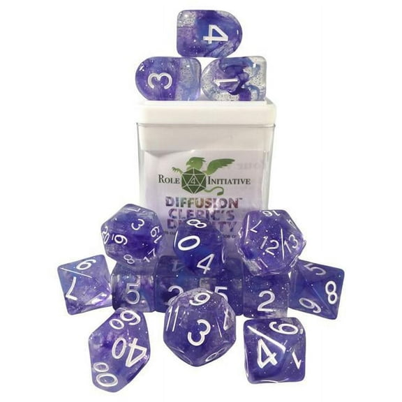 R4I Dice w/ Arch'd4: Diffusion - Cleric's Divinity w/ White (15)