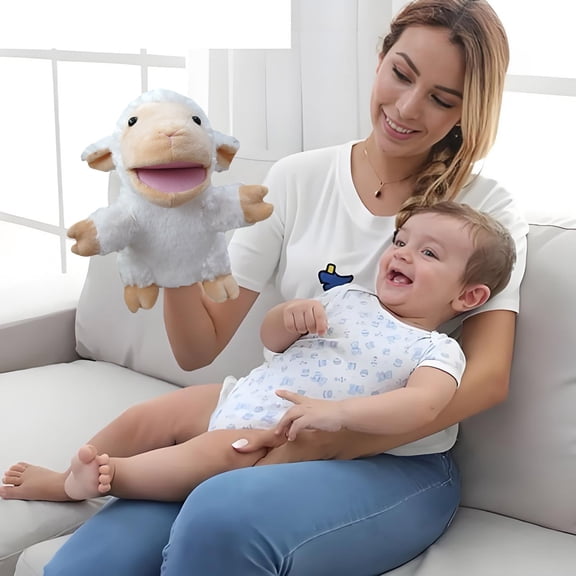 Role Play Hand Puppet With Movable Mouth For Kids Toddler Adult Interactive Storytelling Farm Animal Sheep